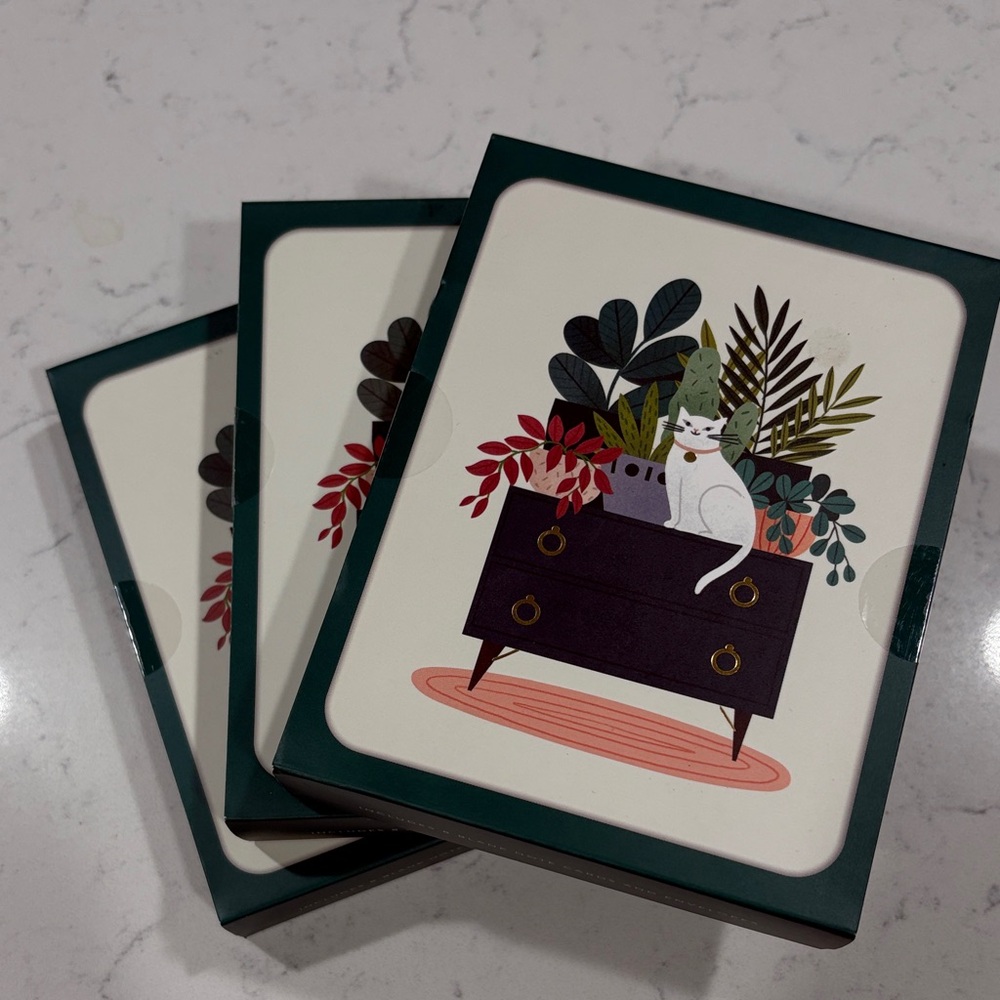 Bundle Elegant Cat-Themed Blank Note Cards